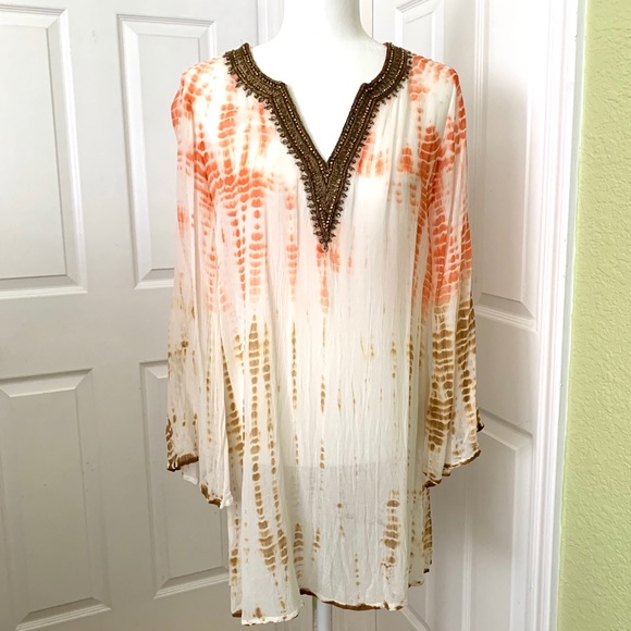 Soft Surroundings Tops - Soft surroundings embellished tunic size s